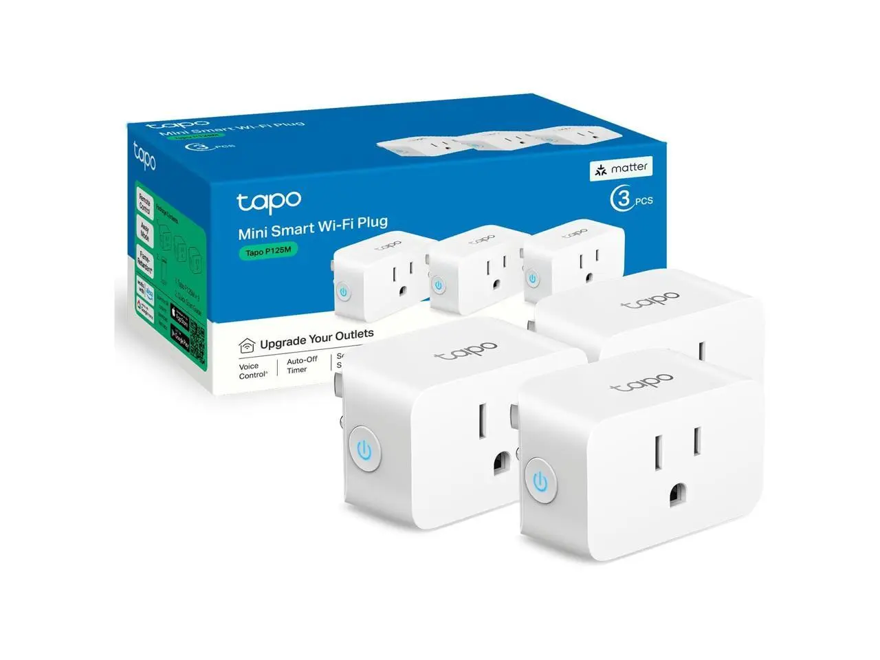 TP-LINK Tapo P125M Mini Smart Wi-Fi Plug | Pack of 3 TP-LINK Tapo P125M Mini Smart Wi-Fi Plug | Pack of 3