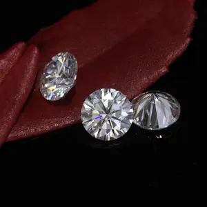 Effinny Synthetic Moissanite Loose Stone,D-Color VVS Clear Brilliant Round  Cut 1.0ct/1.2ct/2.0ct/3.0ct/4.0ct,6.5mm/7mm/8mm/9mm/10mm for Custom Jewelry Outdoorfun, Multi-Size