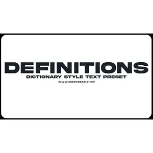 Definitions - Dictionary Style Text Preset