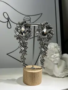 Vintage Teardrop Crystal Drop Earrings, Statement Chandelier Earrings for Prom & Evening Party, Hypoallergenic Luxury Jewelry for Women