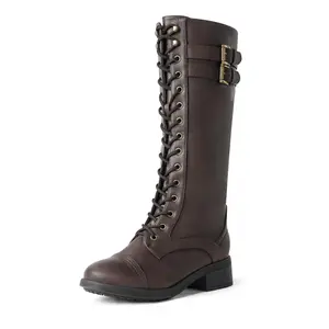Women's Pu High Riding Combat Boots