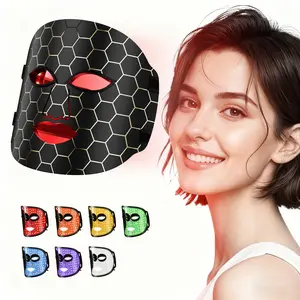 Home LED Light Therapy Mask, Flexible Silicone Design, 7 Color Lights, Infrared LED Facial Mask, Suitable for All Skin Types, Led Face Mask, Treatment Mask