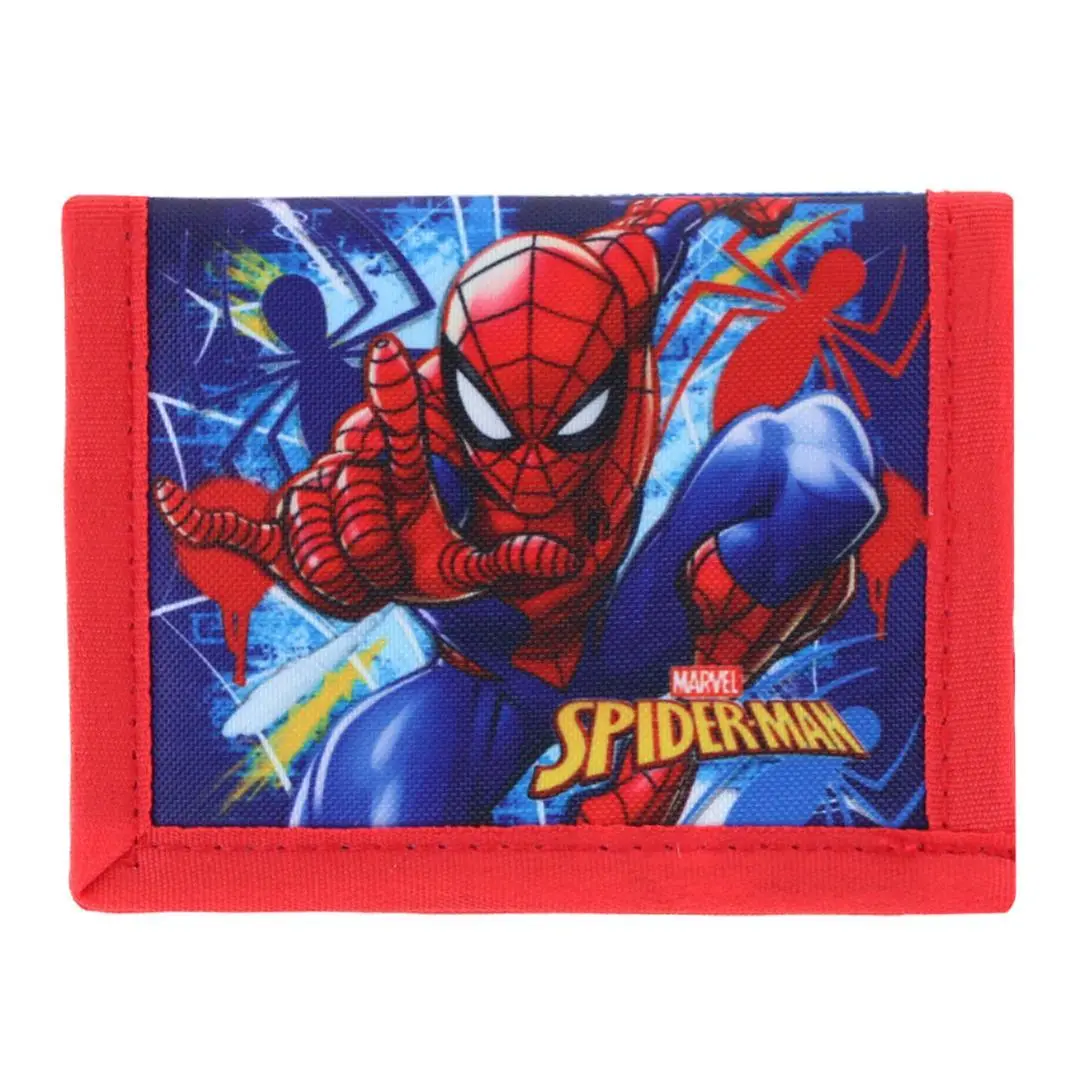 CTM Kid's Marvel Spider-Man Bifold Wallet - Spider-Themed, Dynamic Hero Artwork, Power Hook-and-Loop Closure (Luggage & Bags, Men's Wallets Category)