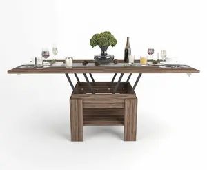 Transformer Lift Top Cofffee Table (For 7-9 People) - Certified Laminate - Made in the USA