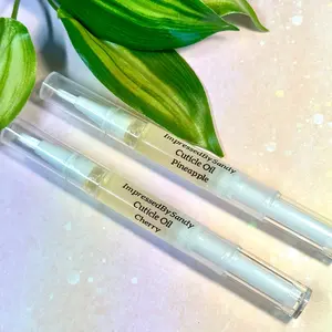 2 Pack Fruit Scent Cuticle Oil Pens: Natural Hydrating Nail Treatment