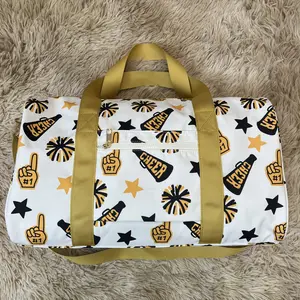 Yellow stars c heer printed duffel bag luggage bags