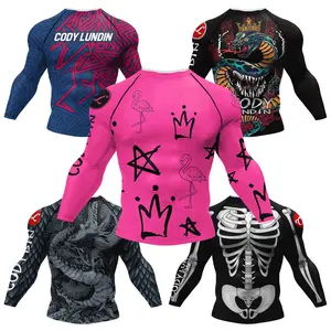Cody Lundin Designer Men Cool Sports Shirts Jiu jitsu gi Rashguard Upf 50+ Cycling Running Tops Tattoo Compression Gym T-shirts
