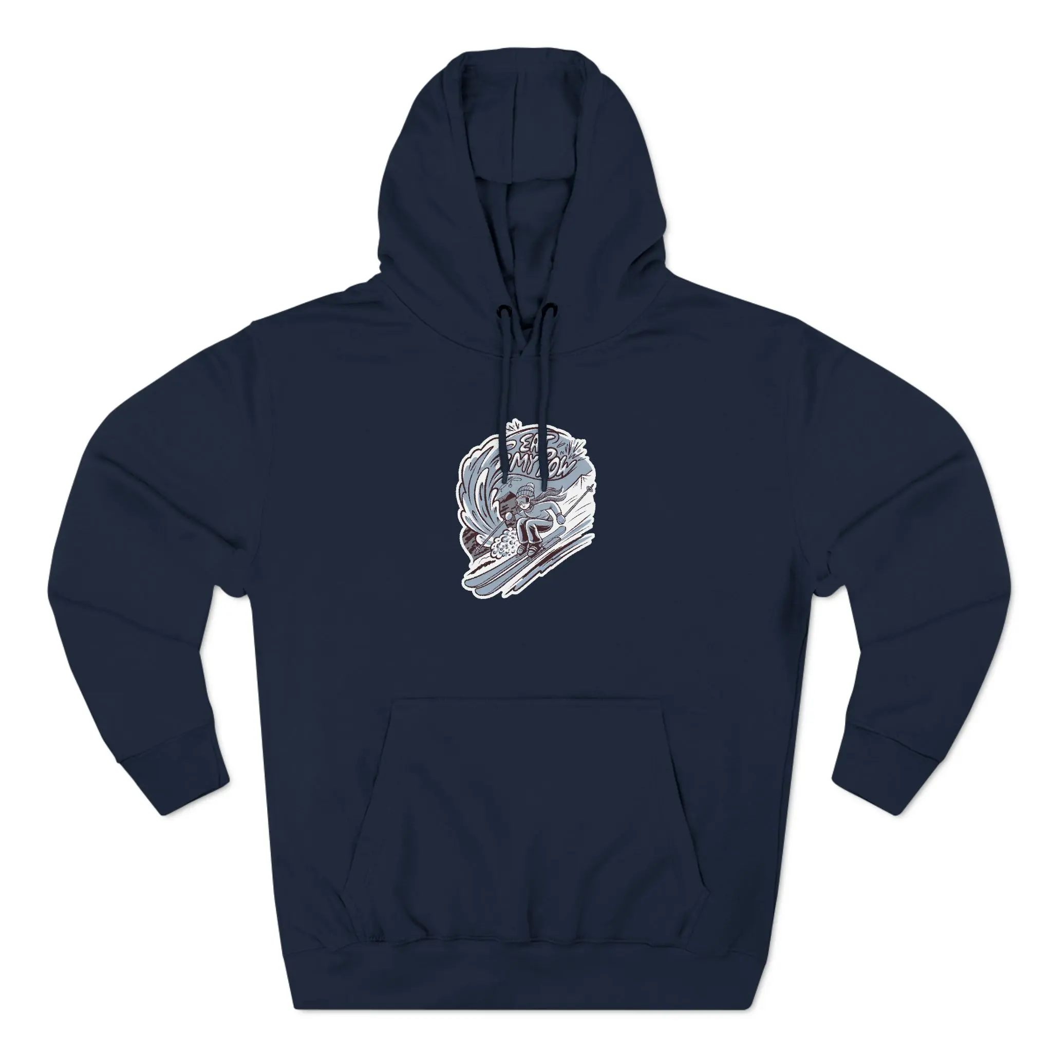 Eat My Pow! - Women's Powder Skiing Fleece Hoodie