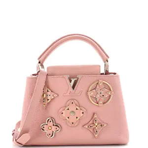 Pre-owned Louis Vuitton Leather Shoulder Bags Capucines Bag with Embellished Detail BB by Rebag