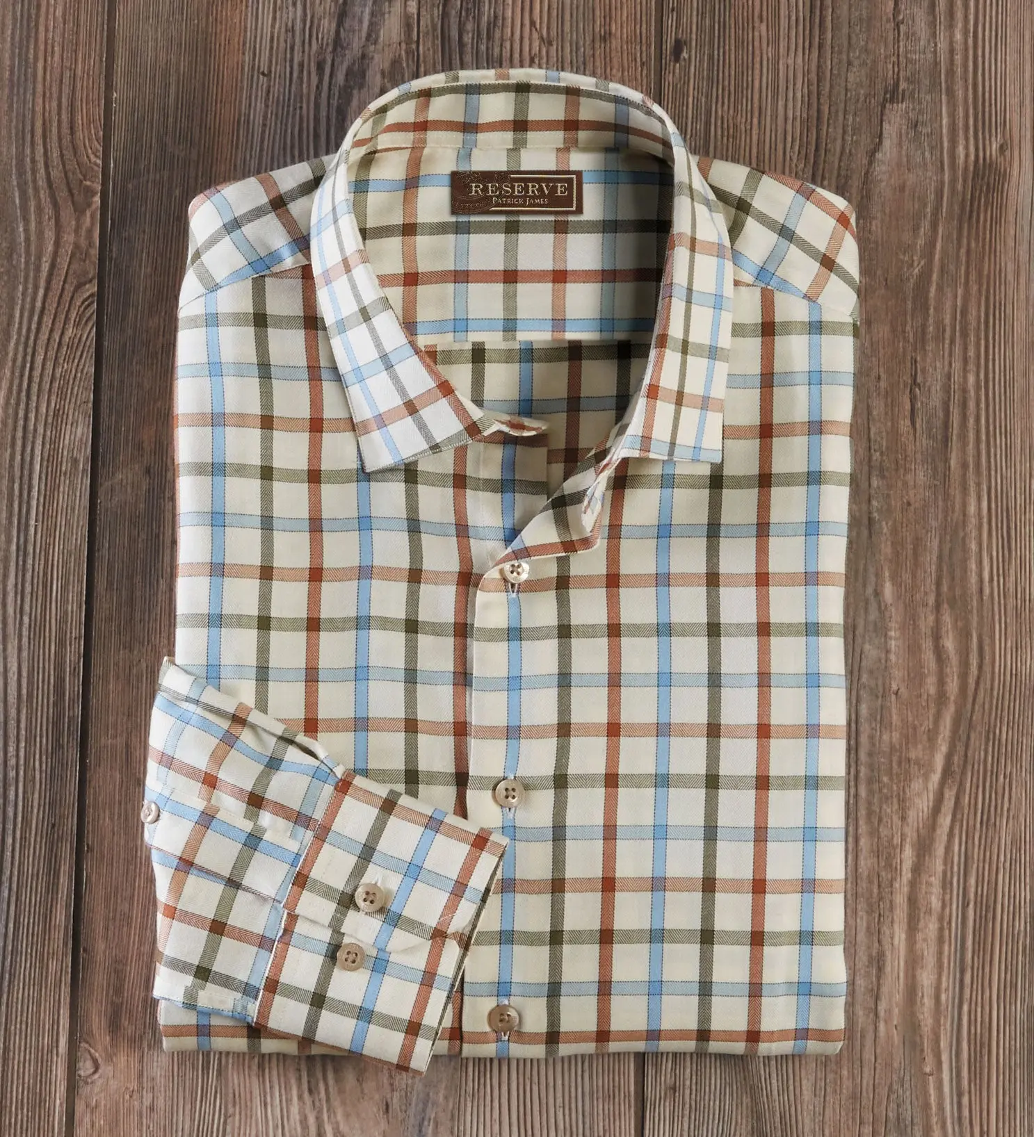Men's Reserve Windowpane Flannel Shirt, Menswear Long-Sleeve Tops, French Casual Style