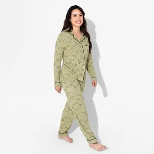 Sage & Spots Leopard Bamboo Women's Pajama Set
