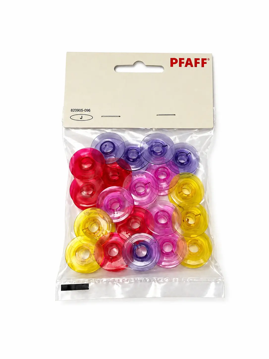 Pfaff Prepackaged Embroidery Machine Bobbin Kit - 20 Colored Bobbins, Organized Threads, Smooth Consistent Feeding, Icon Fit, OEM-Spec Tension Maintenance Sewing Tool for Sewing & Embroidery
