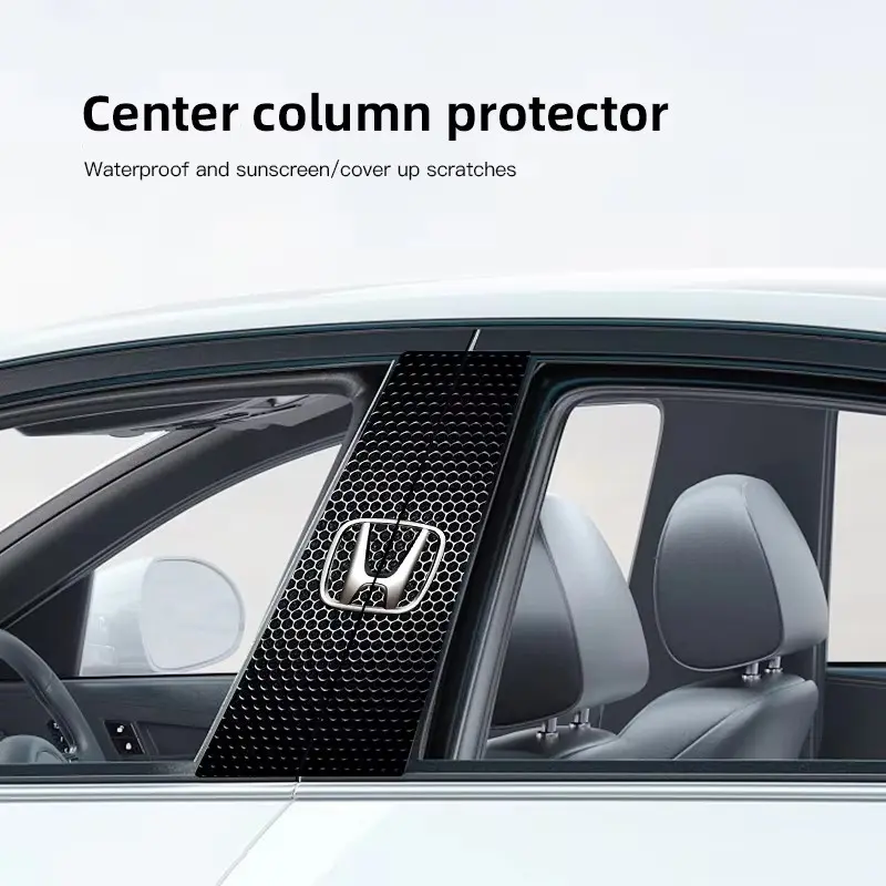Car Sticker B Pillar Center Column Decorative Cover Decal, Car Decals, Car Accessories for Honda Civic Fit Crv Accord Jazz Hrv Insight Crz