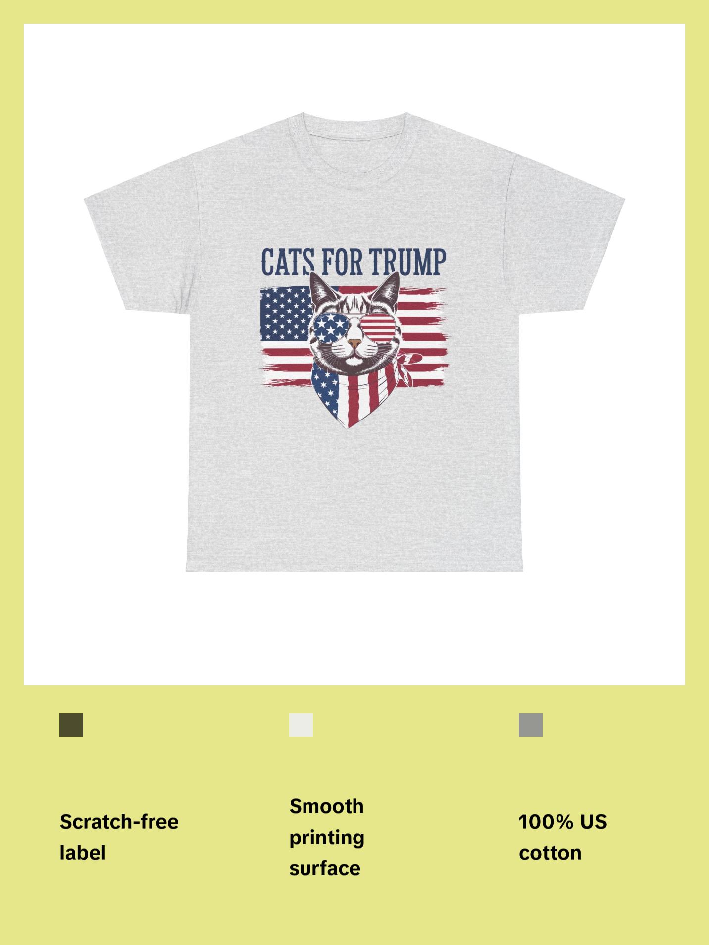 Cats For Trump - Unisex Heavy Cotton Tee