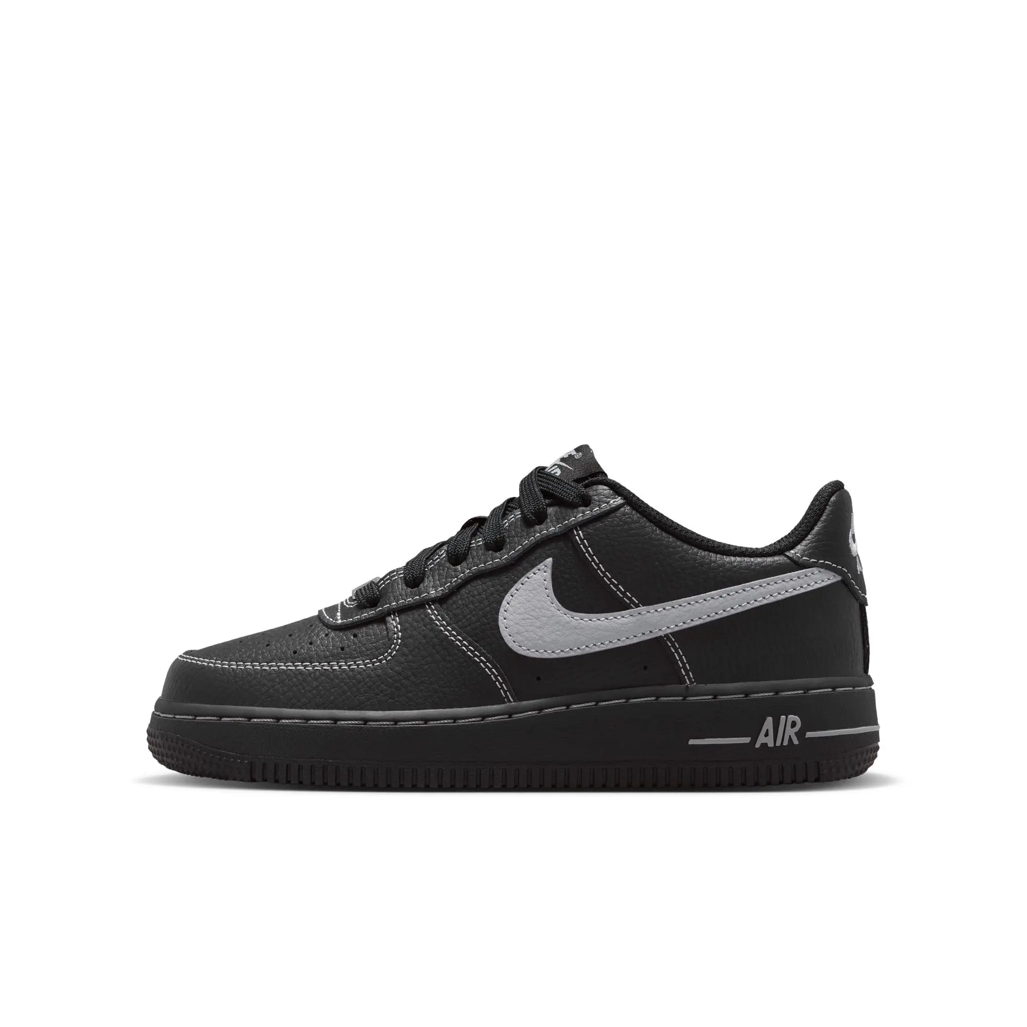 Nike Air Force 1 LV8 Kids' Hoops Shoes - Sports Footwear for Basketball, Outdoor Activities, Laces, Leather Mix, Low Cut, All Seasons, Basketballshoes, Outdoor Sneakers, Athletic, Casual, Circular Tread Pattern, Hv4762-003, Performance Hoops, Synthetics,,