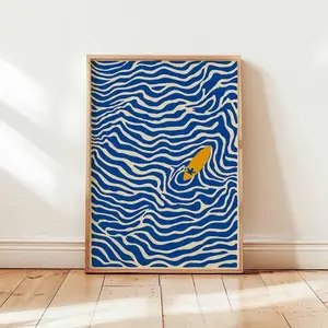 Surfing Poster, Beach Wall Art, Surf Print, Ocean Wave Poster, Coastal Surf Decor, Summer Surfing Print1 - (Unframe)
