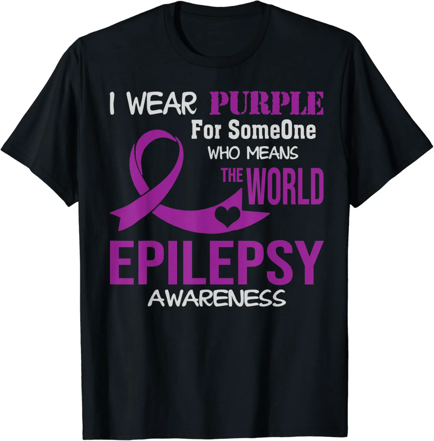 Epilepsy Awareness I Wear Purple For My Someone Family Gift T-Shirt - Anarosavill Shop 83B08HQNKDDH