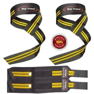 Lifting Straps & Wrist Wraps Combo Pack - Yellow