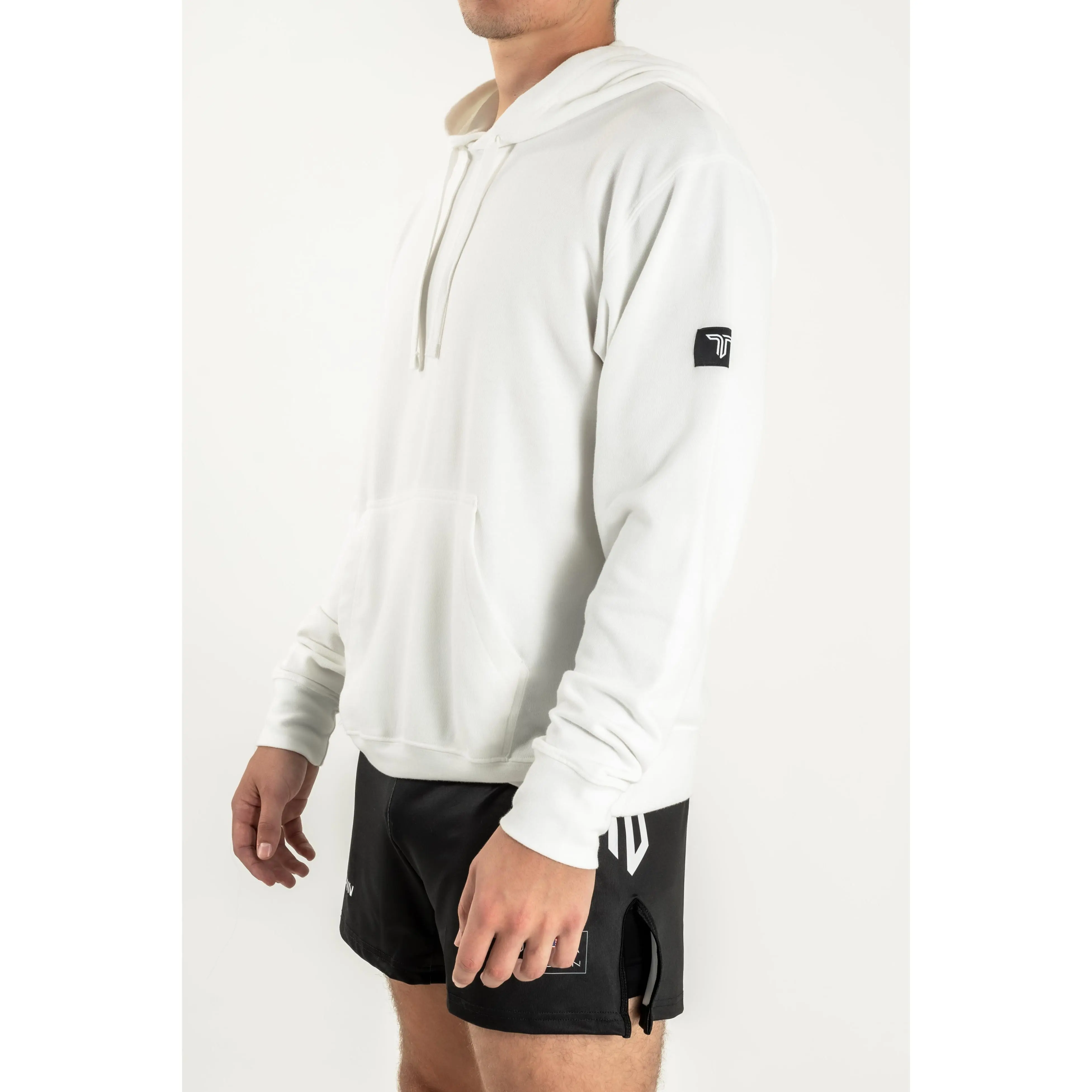Takedown Sleeve Patch Hoodie - White
