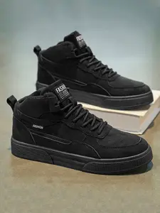 Men's Mid-Height Fashion Sneakers, Comfortable Non-Slip Low Top Skate Shoes, Breathable Casual Laced Walking Shoes, Unisex All Seasons Outdoor Activities