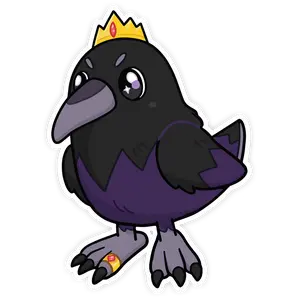 King Raven Squishable Sticker - 3"