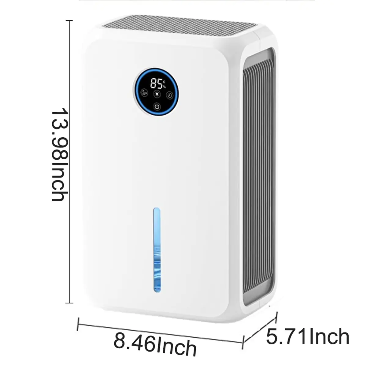 Silent Portable Plug-Powered Quiet Dehumidifier, 75 oz Capacity, Remote Control, Auto Timer, Digital Display for Home, Bedroom, Silent Portable Dehumidifier