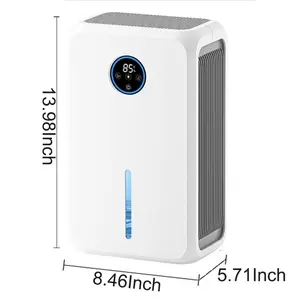 Quiet Dehumidifier with Remote Control, 75 oz Capacity, Auto Timer & Digital Display for Home, Bedroom, RV