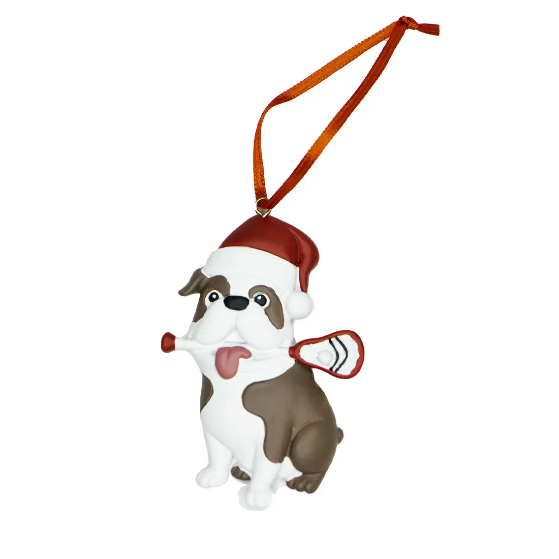 Bulldog Lacrosse Tree Ornament, Decorative Christmas Holiday Decorations, Tree-Mount Home Festive Accent