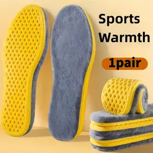 Warm Shoe Insoles, Soft Plush Anti-Slip Grip, Suitable for Winter Shoes, Sports Shoes, Snow Boots, Unisex, Ideal for Cold Weather