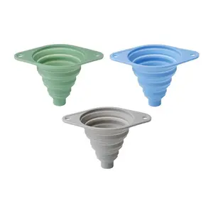Kitchen Funnel Set 3 Pack,Funnels for Kitchen Use Filling Bottles,Silicone Funnel Collapsible