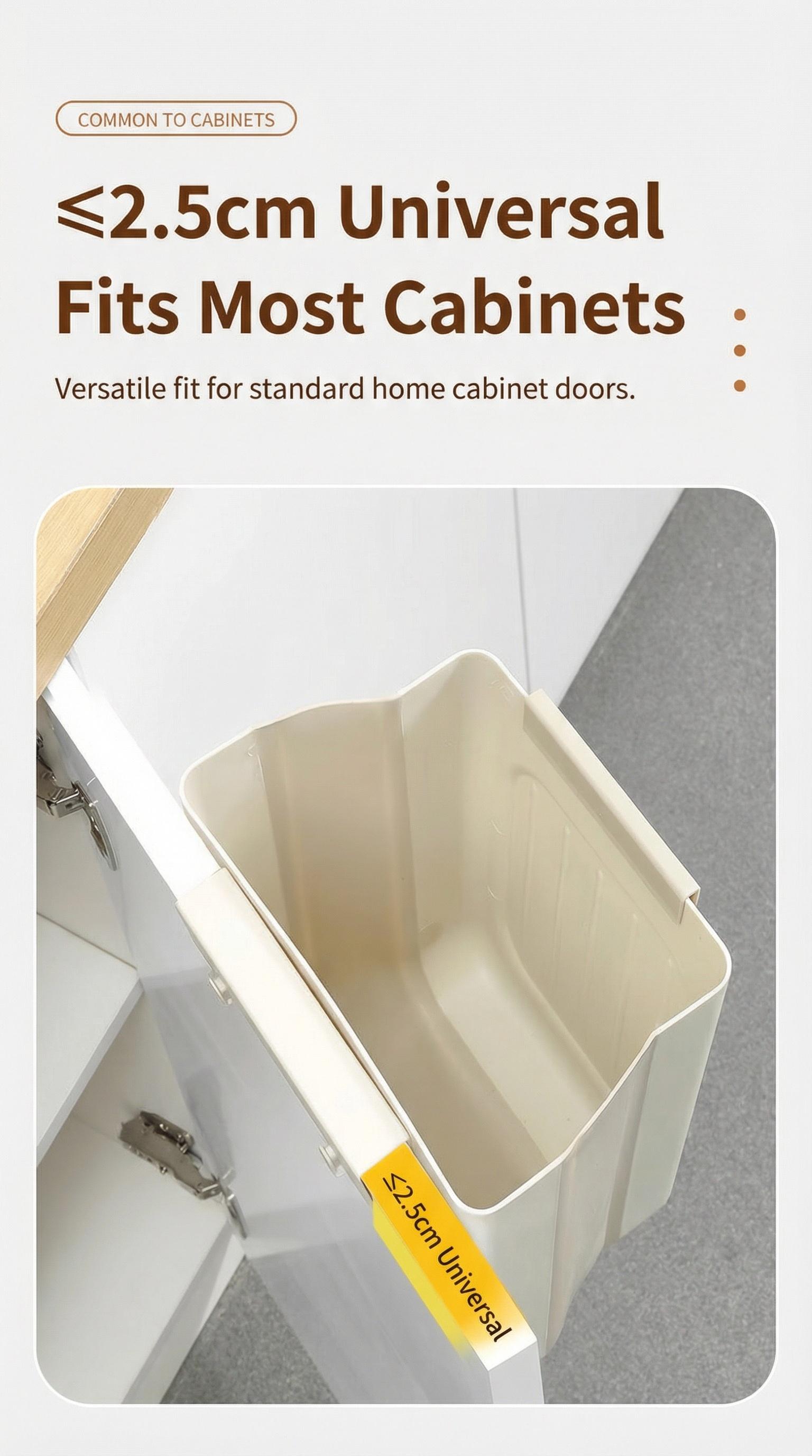 Foldable Kitchen Trash Can, 1 Count Hanging Garbage Storage Bucket, Space-saving Kitchen Accessory for Home touchless trash  Duty  Garbage Can Touchless Slim  Trash Can commercial Set cleaning organizer bins