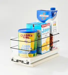 Vertical Spice Heavy Duty Pull Out Cabinet and Pantry Organizer Drawer - 4.6" Width x 5" Height x 10.6" Depth -Storage Caddy - Sliding Spice Rack, Snap Action, Store Spices with Style and Efficiency - 4.6" x 5.0" x 10.6" - USA Made