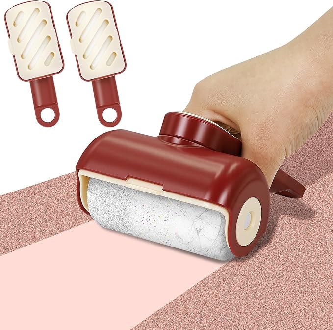 Mini Reusable Lint Roller 2 Pack, Washable Gel Sticky Lint Roller for Pet Hair, Travel Size Portable Lint Roller with 360° Rotating Handle & Large Hanging Hole, Beige Mini Reusable Lint Roller 2 Pack, Washable Gel Sticky Lint Roller for Pet Hair, Travel Size Portable Lint Roller with 360° Rotating Handle & Large Hanging Hole, Beige