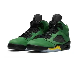 Retro-Style Oregon Green & Yellow BasketballShoes - Durable & Versatile Casual RetroSports Footwear for Sports Enthusiasts