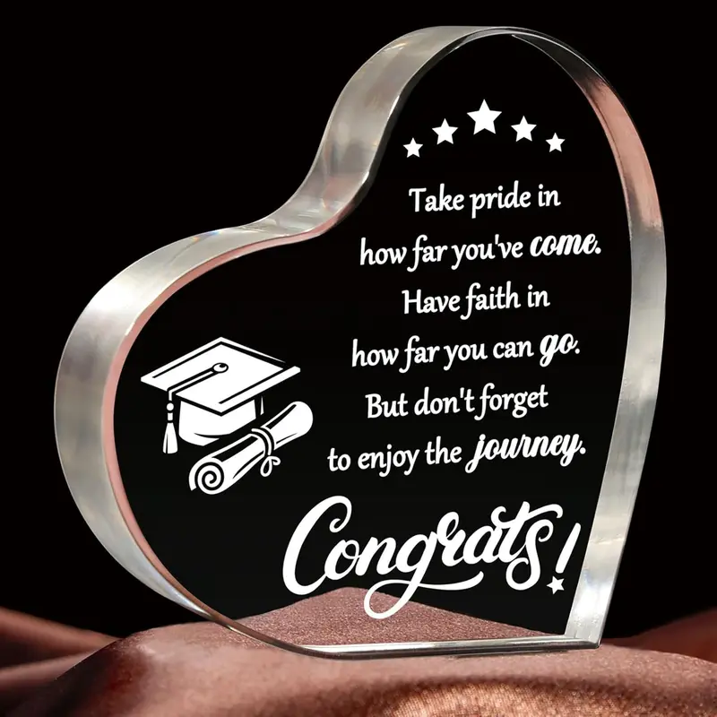 2025 Graduation Gift, Inspirational Acrylic Keepsake for Her or Him , College, Graduate Gift