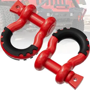 WhaleMotor D Ring Shackles (2-Pack) - 41,950 lb Break Strength – Heavy Duty 3/4" Clevis Shackle with 7/8" Pin for Towing & Off-Road Use - Pairs with Tow Strap for Vehicle Recovery, Trailers, UTV, ATV