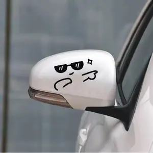 1PC Trendy Spooky Emoji Car Sticker, Decal For Cars, Car Truck Decal, Car Decals, Side Decals, for Motorcycle, Car, Highlight Spooky Style, Inject "Sunglasses + Funny Design" Eye-Catching into Vehicle/Gear, Add Dynamic Atmosphere