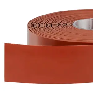 Red Heat Resistant  Rubber Strips Sheet Flexible High Temp 60A, No Adhesive, for Gaskets, Seals, Pads, Bumpers (1" x3.3'x1/8")