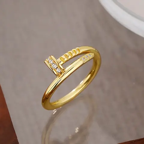 Fashionable Rhinestone Stud Open Ring, Exquisite Trendy Ring, Adjustable Ring, Rhinestone Decorated Ring, Stylish Versatile Design, Perfect Accessory for Any, Trendy Jewelry Piece, Jewelry Rings