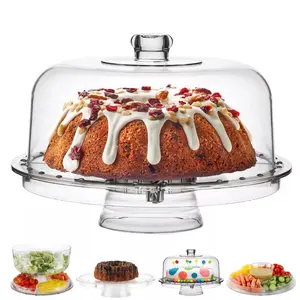 Glass Cake Plate for Home Kitchen, Tableware Bowl