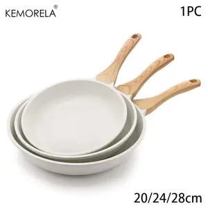 1pc Non-Stick Frying Pan, Omelette Pan, Skillet, Chef'S Pan With Heat-Resistant Handle, Suitable For Induction Hobs, Kitchen, Nonstick Durable Cooking, Non Stick Cookware (20/24/28 Cm)