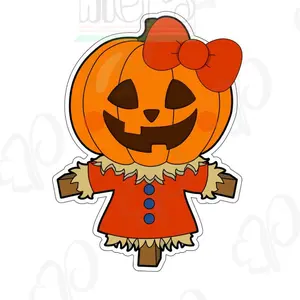 Girl Pumpkin Scarecrow Cookie Cutter