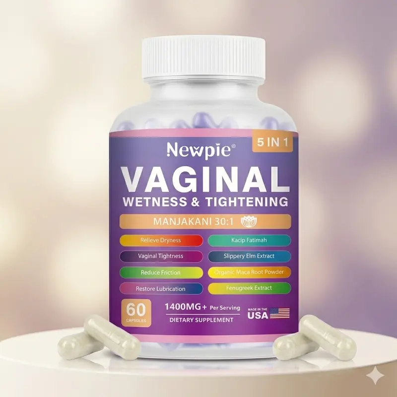 Vaginal Moisturizer Capsules, Female Vaginal Probiotics Wetness & Tightening Vaginal Wellness Supplement for Enhance Vaginal Muscle Tone & Vaginal Dryness- Vegan, 60 Capsules