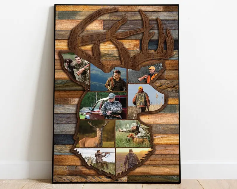 Personalized Deer Hunting Poster, Father's Day Gift, Grandfather Gift, Birthday Gift, Home Decoration, Wall Art, Gifts For Hunters