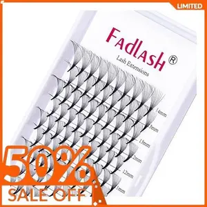 Lash Extension 10D 0.07 Premade Fans Eyelash Extensions D Curl Mix Tray Volume Short Stem (10D-0.07-D, 8-14mm Mix)