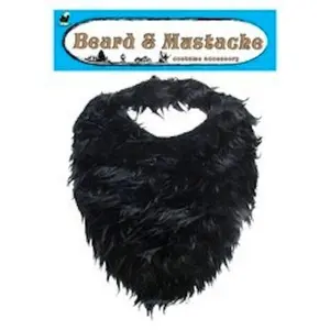 Fake Beard | Fake Mustache | Halloween Beard | Black 8" 12 PACK 1622