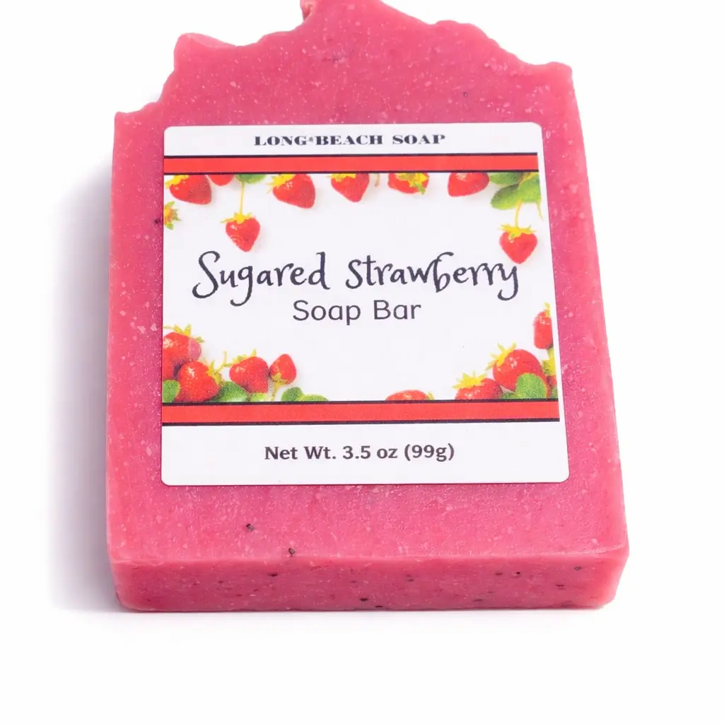 Sugared Strawberry cold process soap bar Sugared Strawberry cold process soap bar