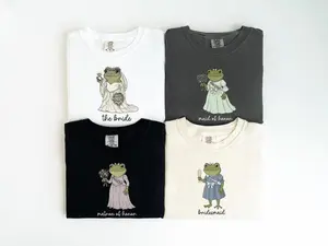 Comfort Colors Bridal Frog Party T-Shirt, Funny Bridesmaids Shirts, Maid Of Honor Gift, Funny MOG & MOB Wedding Graphic Tee, Bridesmaid Proposal Shirt