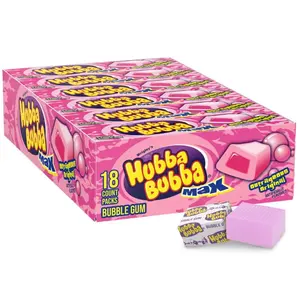 Hubba Bubba Max Chewing Gum, Original Bubble Gum, 5-pieces, 18-count