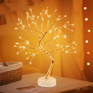 LED Tree Light with Unique ABS Branch Design Flashing LED Lights Create Romantic Warm Ambiance Soft Lighting Battery & USB Powered Versatile Use for Home Bedroom Living Room Christmas Holiday Decor Perfect Gift for Women Men Friends Family